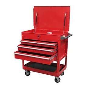  Premium 4 Drawer Service Cart  Red Automotive