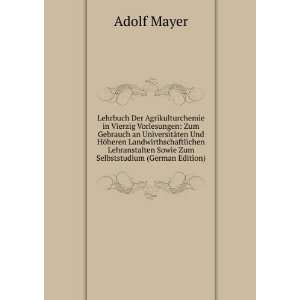   Zum Selbststudium (German Edition) Adolf Mayer  Books