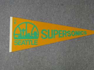 Vintage 1975 NBA Seattle SuperSonics Pennant Flag  