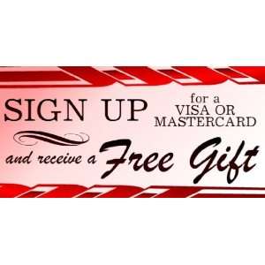    3x6 Vinyl Banner   New Credit Card With Gift Twirl 