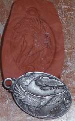 eagle feather sheild cameo polymer clay mold sculpey  