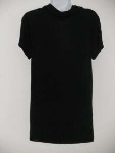 CHICOS Black 100% Rayon Cowl  Neck Top Size   2  