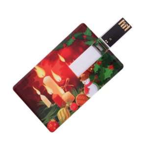   Pattern Credit Card Style USB Flash Memory Drive for Christmas Gift