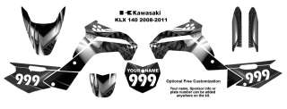Kawasaki KLX 140 2008 11 MX Bike Decal Kit 7777Metal  