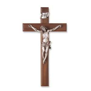  12 Silver plated Corpus Walnut Crucifix Jewelry