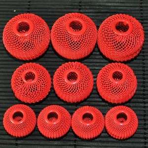 Red Findings Craft Spacer Mesh Round Beads 20mm,25mm,30mm  