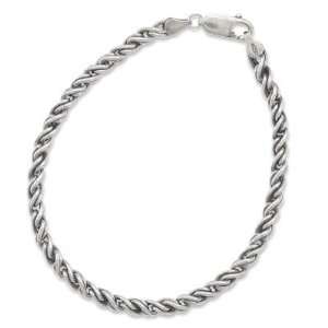  9 Mens Oxidized Rope Bracelet Jewelry