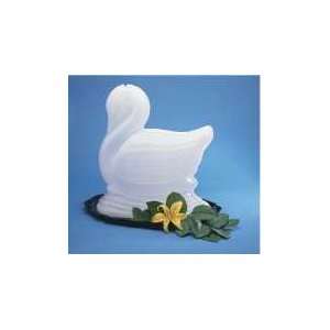   Swan Ice Sculpture White Polyethylene 21.5inx19inx12in