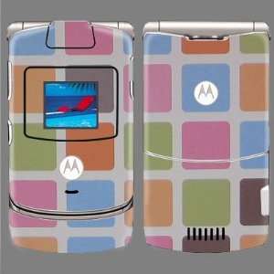  Motorola V3 Cute Retro Squares Skin 22369 