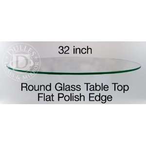  Glass Table Top 32 Round, 1/2 Thick, Flat Edge 