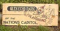 Glen Echo Amusement Park & Playground Primitive Sign  