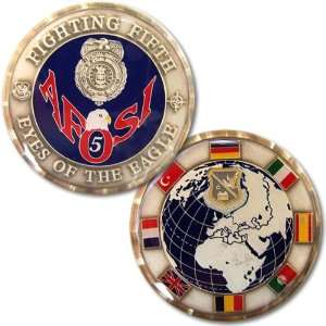  U.S. Air Force 5th Region AFOSI Challenge Coin Everything 