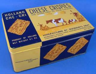 Roodenrys Delft Holland Che Cri Cheese Crispies Tin Box  