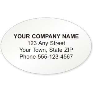   Oval Address Label Clear (Back Adhesive), 2 x 1.25