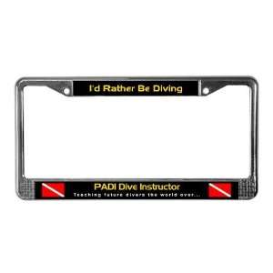  PADI Dive Instructor, Sports License Plate Frame by 