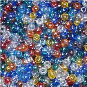  Czech Seed Beads 11/0 Transparent Rainbow Color Mix Luster 