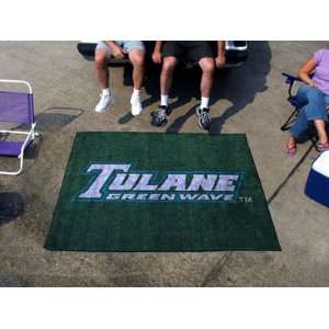  FanMats Tulane Green Wave Tailgater 5x6 Area Rug Mat New 