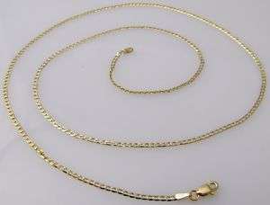 2mm 10K YELLOW GOLD 22 D/C CUBAN LINK NECKLACE CHAIN  