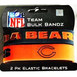 Chicago Bears Big Logo DA BEARS NFL extra wide Bulky Bandz Bracelet 