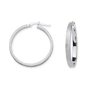  CleverEves 14K White Gold Euro Hoop Earring CleverEve Jewelry