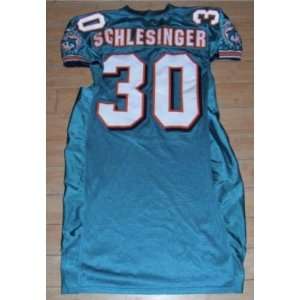  CORY SCHLESINGER Game Used MIAMI DOLPHINS Jersey   Jerseys 