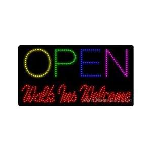  Walk Ins Welcome Open Outdoor LED Sign 20 x 37
