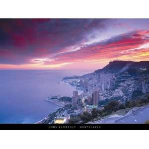   Riviera Monaco Scenic Travel Poster 23.5 x 23.5 inches
