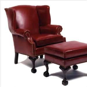   70/70 10 Tight Back in Claw Leather Wing Chair 