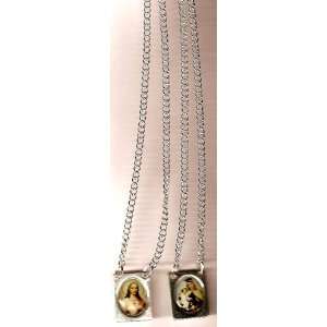 Stainless Steel Badge Scapular Sepia