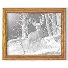 After the Season Etched Glass Deer Mirror 10x12 REC