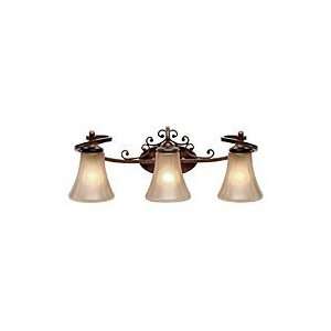 Golden Lighting 4002 BA3 RSB Loretto 3 Light Bathroom Light, Russet 