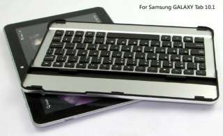 Aluminum Bluetooth Keyboard Dock Case for Samsung Galaxy Tab 10.1 
