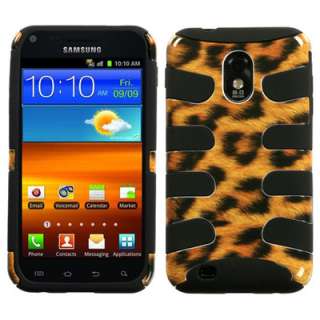 For Samsung Epic 4G Touch Leopard/Black Armor Case Phone Cover+LCD 