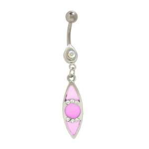  Dangler Pink Pastel Eye Belly Button Ring Jewelry