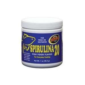  Best Quality Spirulina 20 Fish Flake / Size 1 Ounce By Zoo 