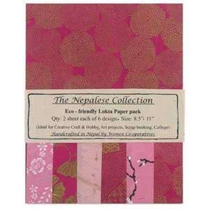 The Nepalese Collection Lokta Paper Packs   Magenta/Pink, Lokta Paper 