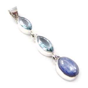  Pendant silver Sapa blue. Jewelry
