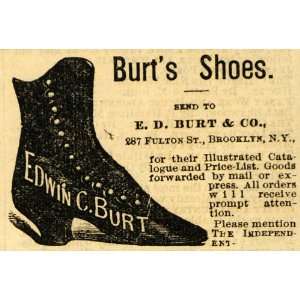  1882 Ad Edwin C. Burt Shoes Boots Fashion Brooklyn 