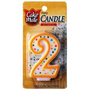  Cake Mate 3 Inch Numeral 2 Candle Party Supply Toys 