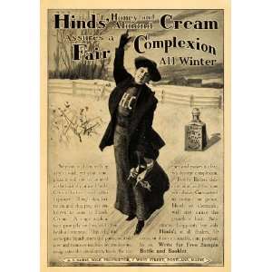  1907 Ad A S Hinds Honey Almond Cream Bottle Complexion 
