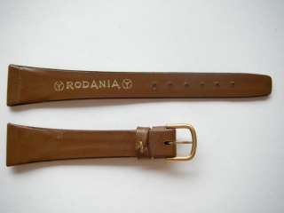 Rodania N.O.S brown leather watch strap 16 mm  