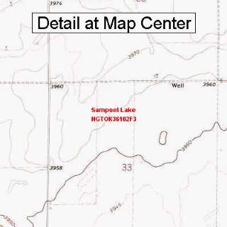  USGS Topographic Quadrangle Map   Sampsel Lake, Oklahoma 