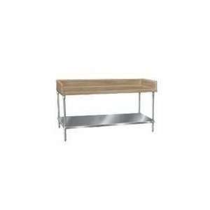  Advance Tabco BG 306 Wood Top Bakers Table with 