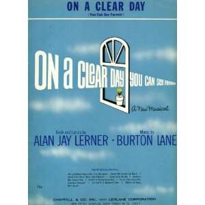 On a Clear Day (You Can See Forever) Original 1965 Vintage Sheet Music 