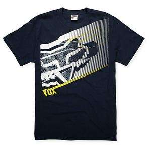  Fox Racing Decider T Shirt   Small/Navy Automotive
