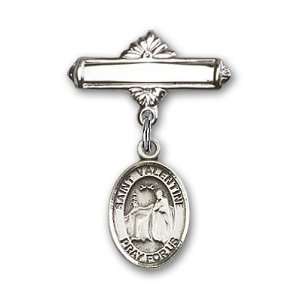 with St. Valentine of Rome Charm and Polished Badge Pin St. Valentine 