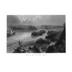New Brunswick, Canada, View of the Falls on the St. John River Giclee 