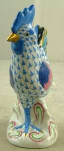 Herend Rooster Blue Fishnet china $310 rtp L@@K  