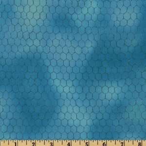  44 Wide Chanteclaire Honeycomb Teal Fabric By The Yard 