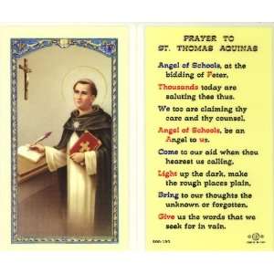  St. Thomas Aquinas Prayer Holy Card (800 190) (E24 552 